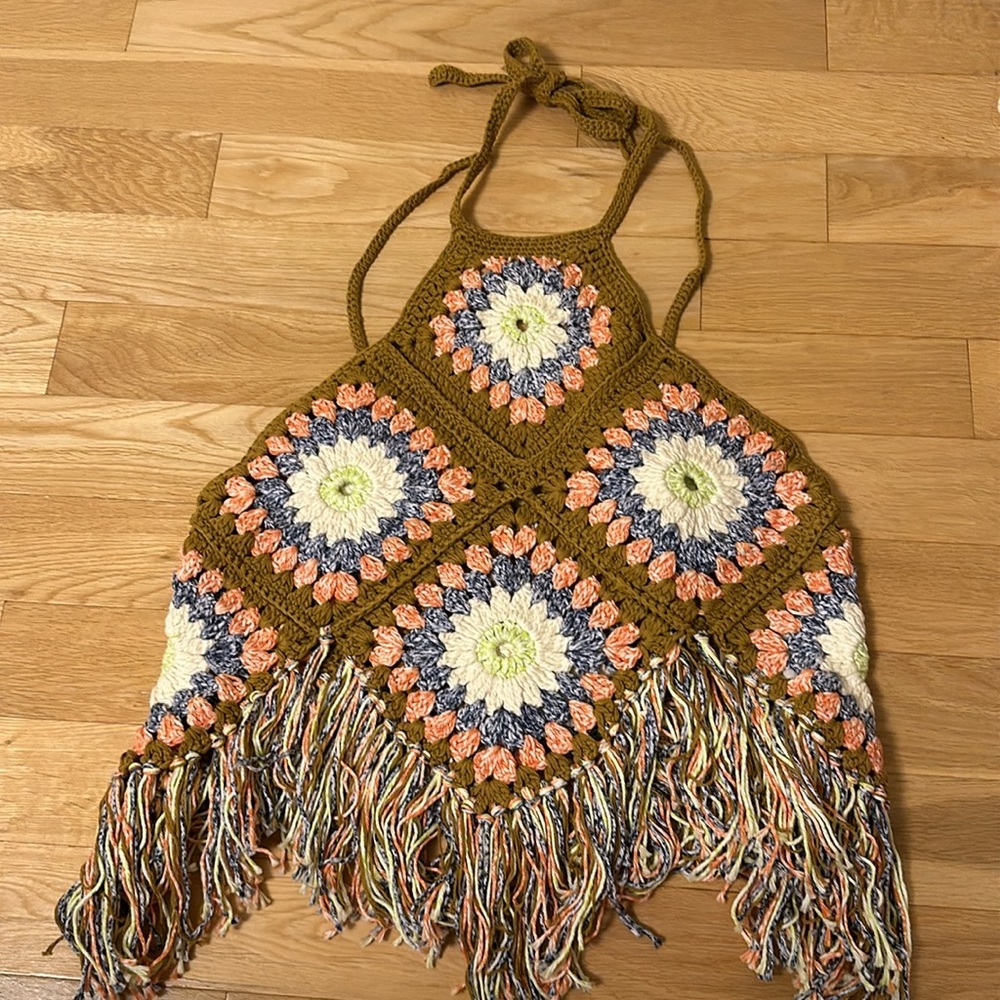Free People Summer of Love Crochet Halter Size M/L NEW - Picture 14 of 16